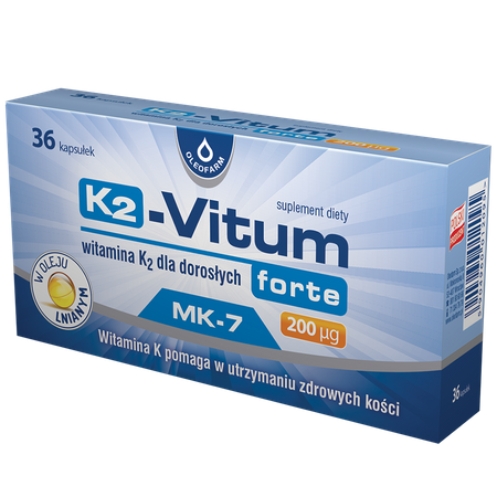 K2-Vitum forte 200 μg witamina K2  (MK-7) dla dorosłych 36 kapsułek